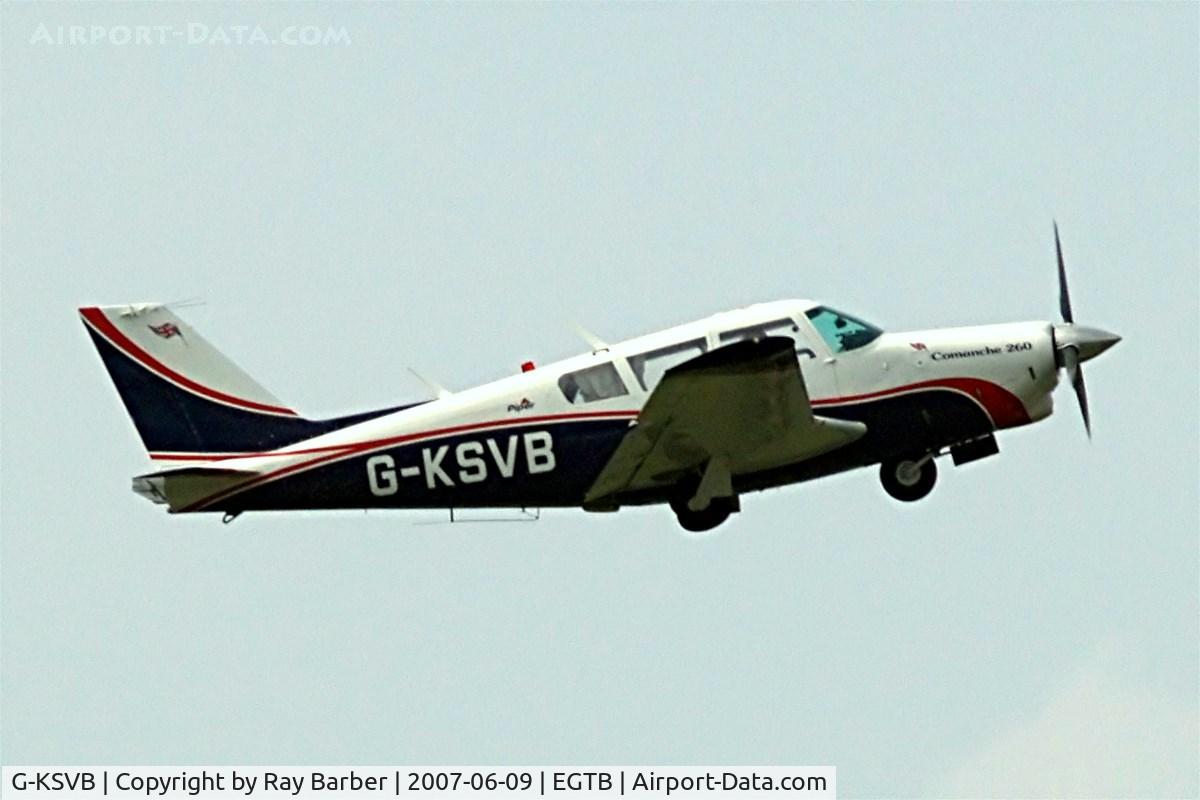 G-KSVB, 1967 Piper PA-24-260 Comanche B C/N 24-4657, Piper PA-24-260 Comanche B [24-4657] Booker~G 09/06/2007.