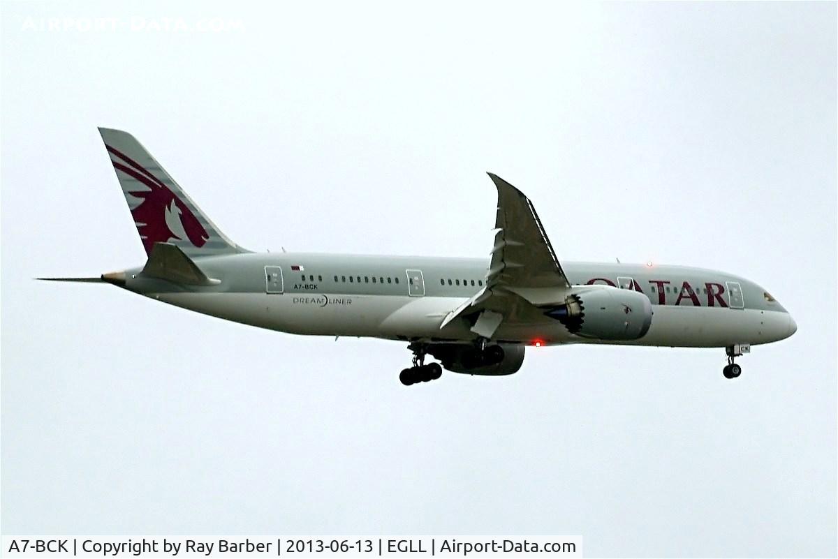 A7-BCK, 2012 Boeing 787-8 Dreamliner C/N 38329, Boeing 787-8 Dreamliner [38329] (Qatar Airways) Home~G 13/06/2013