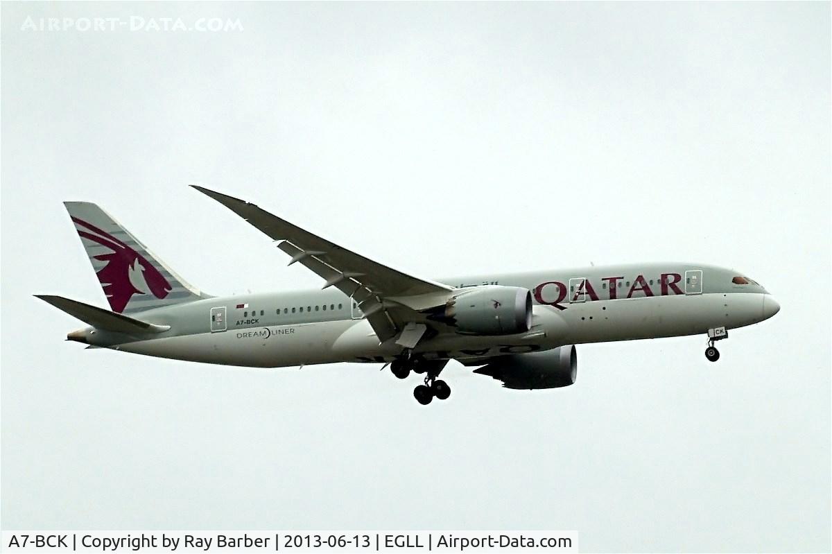 A7-BCK, 2012 Boeing 787-8 Dreamliner C/N 38329, Boeing 787-8 Dreamliner [38329] (Qatar Airways) Home~G 13/06/2013