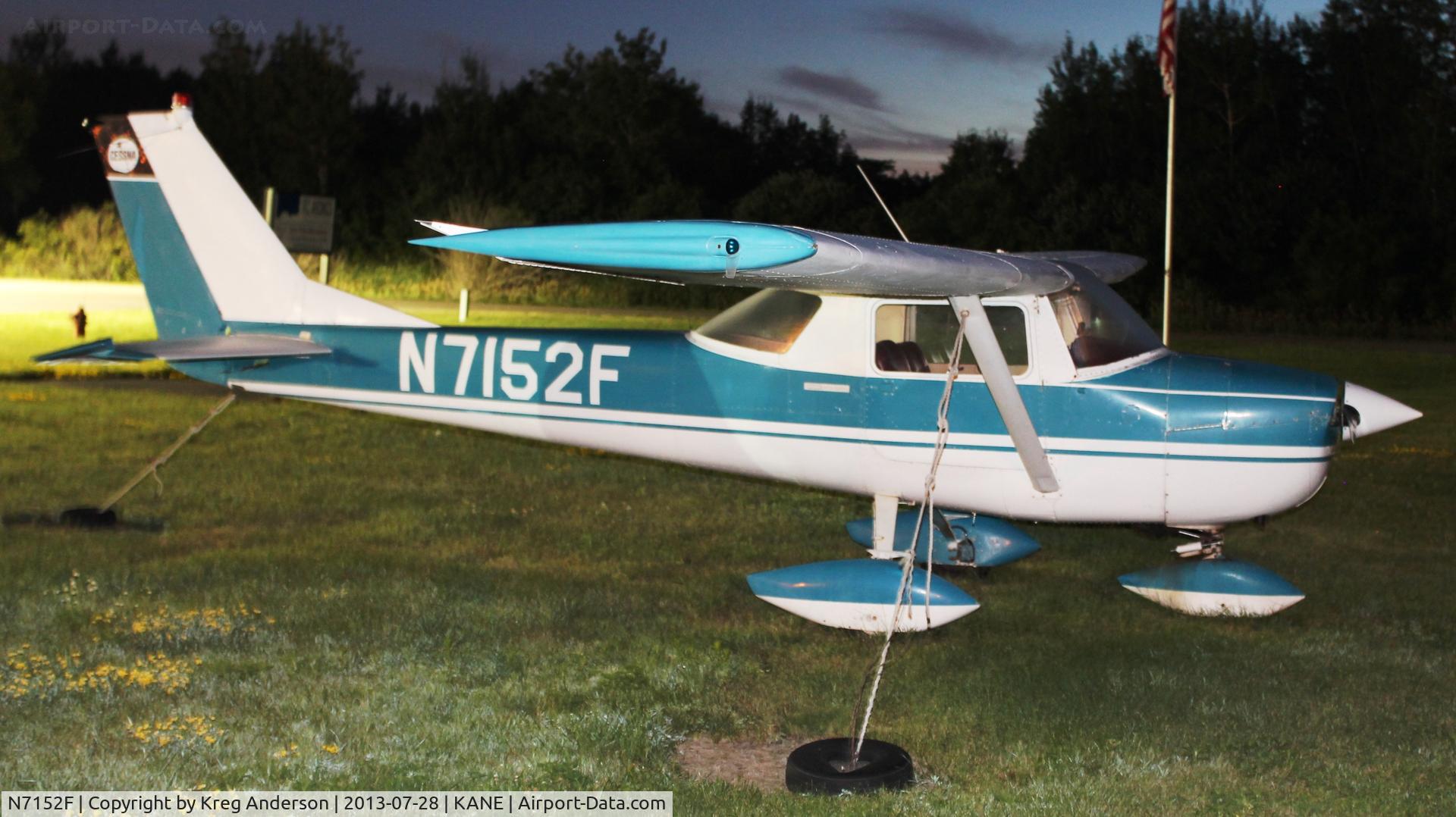 N7152F, 1966 Cessna 150F C/N 15063752, Cessna 150F on a grass pad near Cirrus Flight Ops.