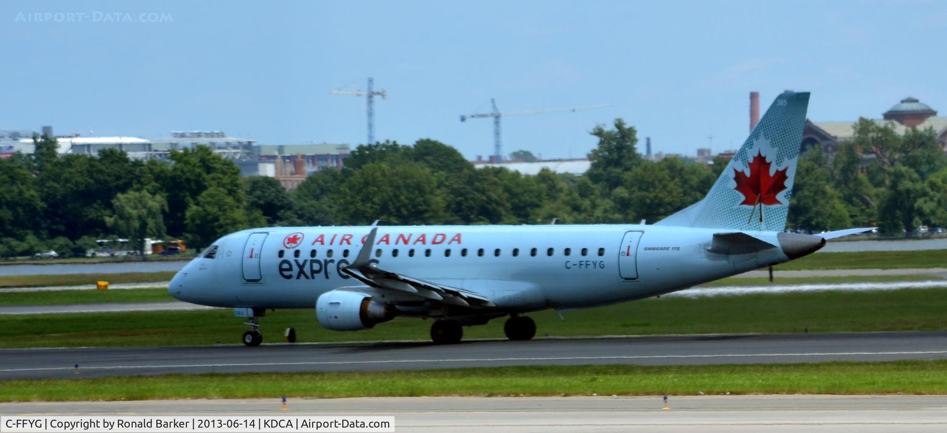 C-FFYG, 2005 Embraer 175SU (ERJ-170-200SU) C/N 17000116, Takeoff DCA