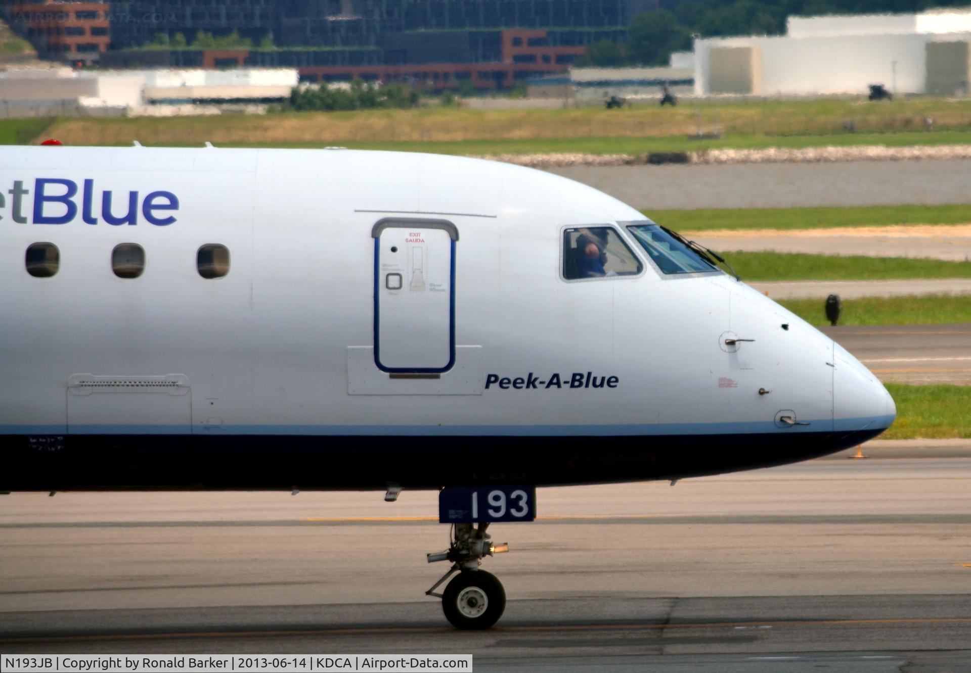N193JB, 2005 Embraer 190AR (ERJ-190-100IGW) C/N 19000017, Peek a Blue  Taxi DCA