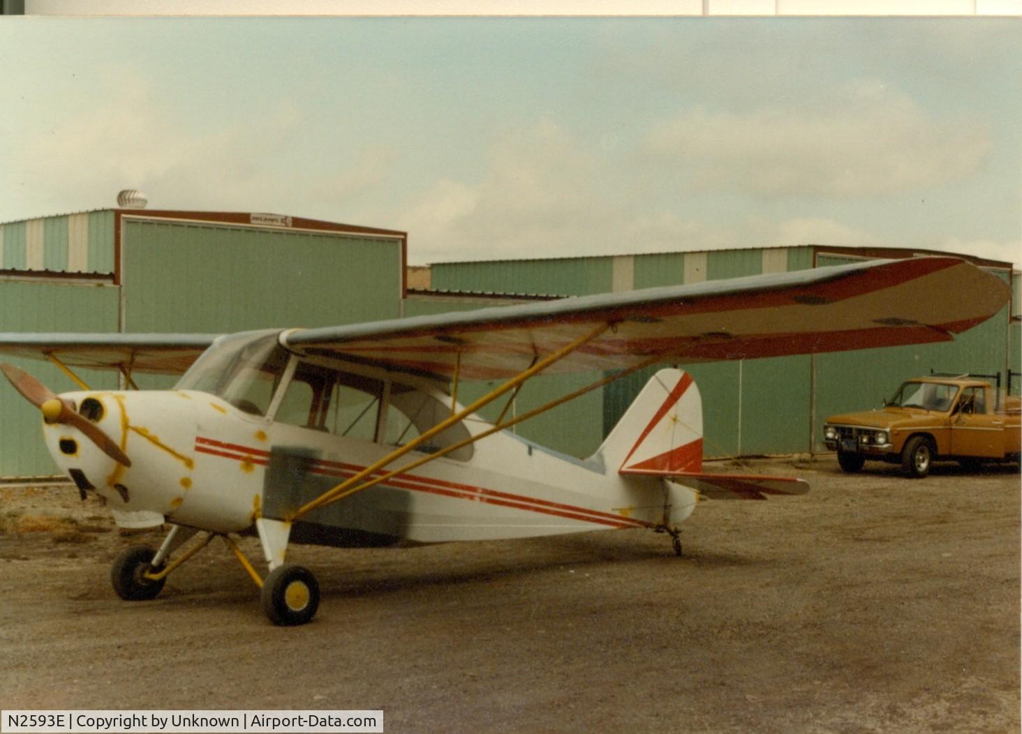 N2593E, 1946 Aeronca 7AC Champion C/N 7AC-6175, Pic taken at Fremont airport in CA. around %-3-1983