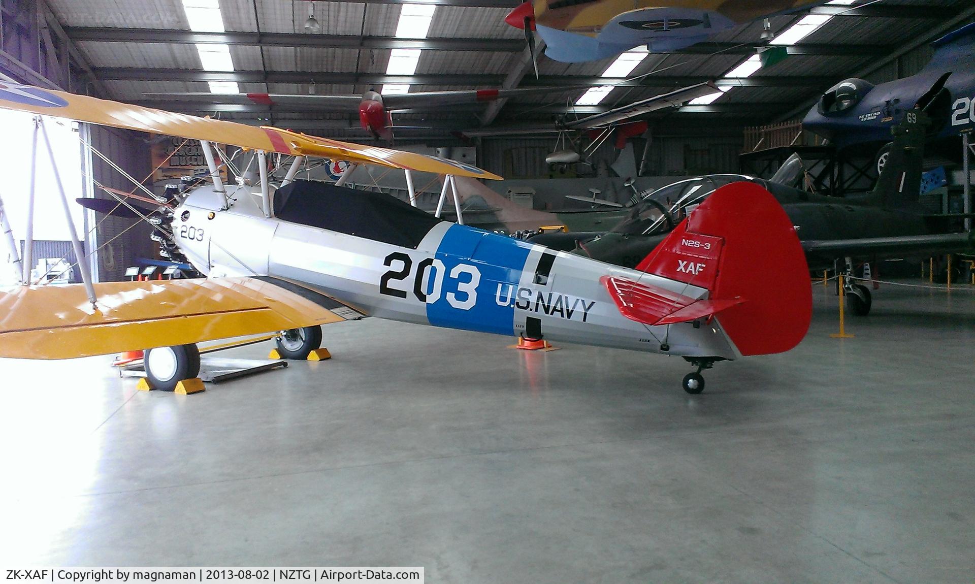 ZK-XAF, Boeing PT-13D Kaydet (E75) C/N 75-5907, Very smart - was pushed outside for photoshoot.