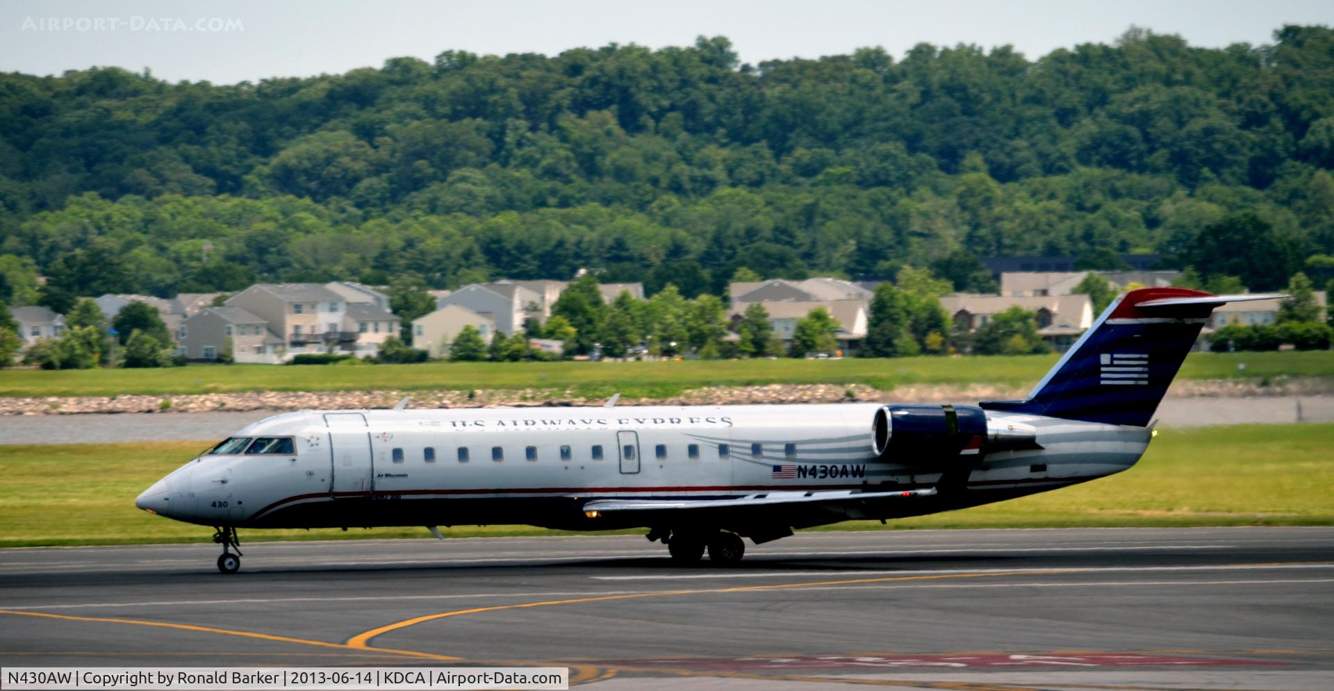 N430AW, 2002 Bombardier CRJ-200LR (CL-600-2B19) C/N 7719, Landing roll DCA