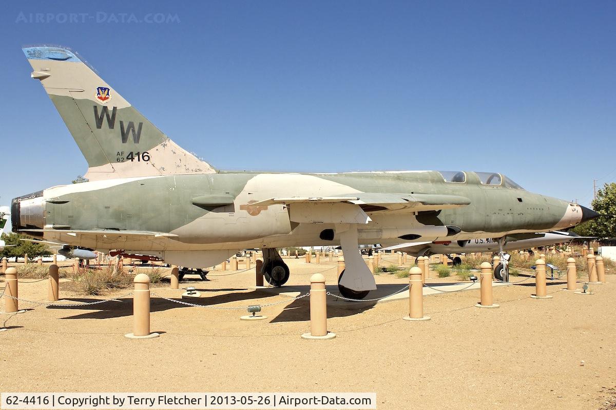 62-4416, 1962 Republic F-105G Thunderchief C/N F5, Exhibited at the Joe Davies Heritage Airpark at Palmdale Plant 42, Palmdale, California