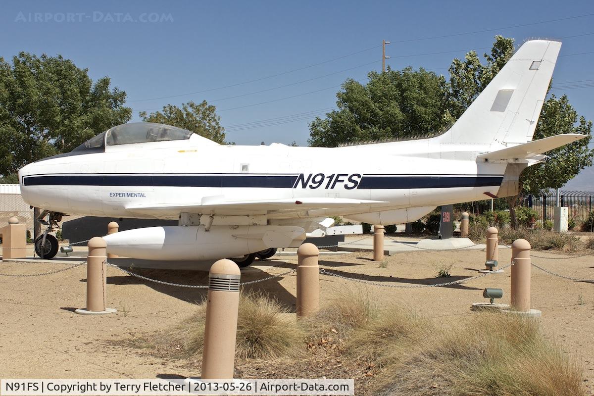 N91FS, 1954 Canadair F-86 MK.5 Sabre C/N 1021, Exhibited at the Joe Davies Heritage Airpark at Palmdale Plant 42, Palmdale, California