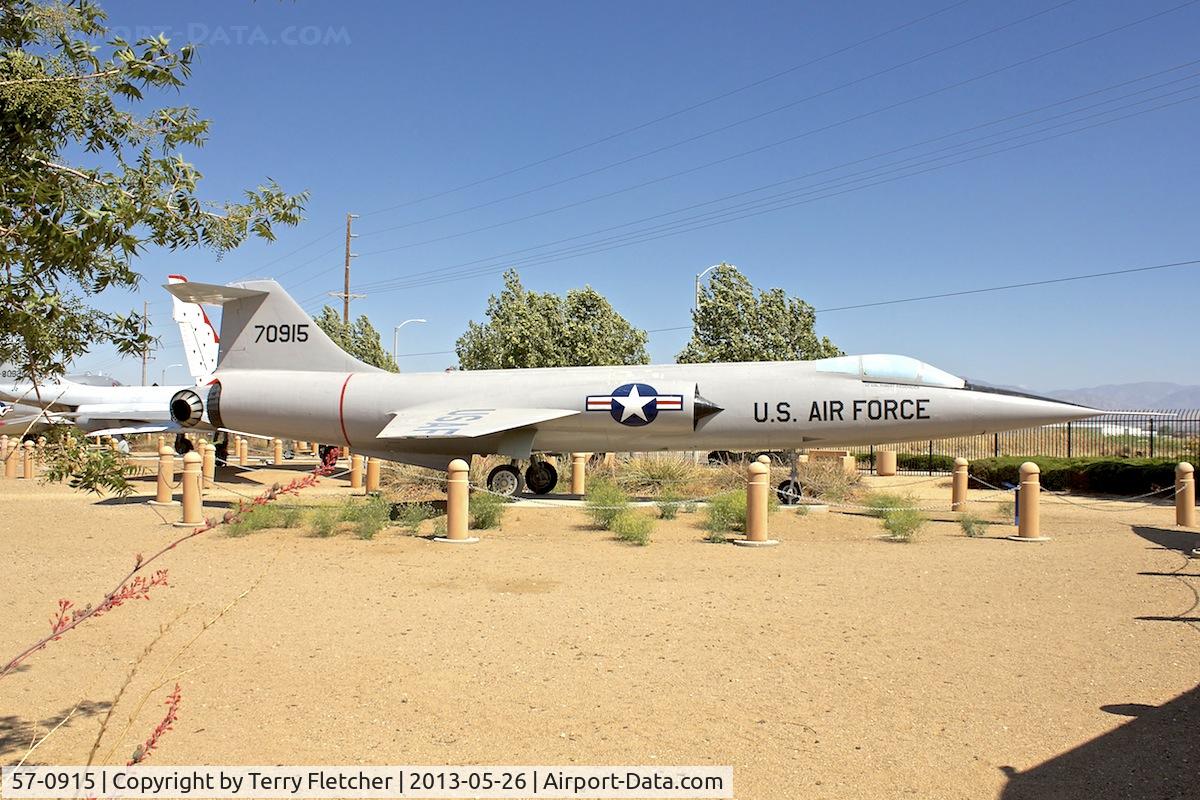 57-0915, Lockheed F-104C Starfighter C/N 383-1232, Exhibited at the Joe Davies Heritage Airpark at Palmdale Plant 42, Palmdale, California