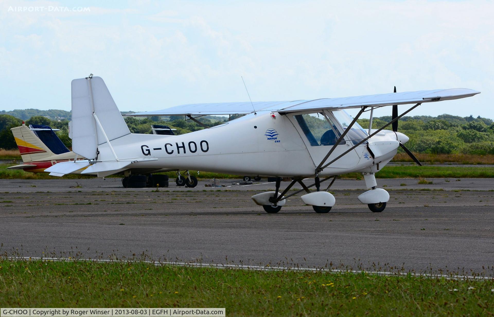G-CHOO, 2012 Comco Ikarus C42 FB80 C/N 1205-7204, Visiting Ikarus C42 operated by GS Aviation (Europe).