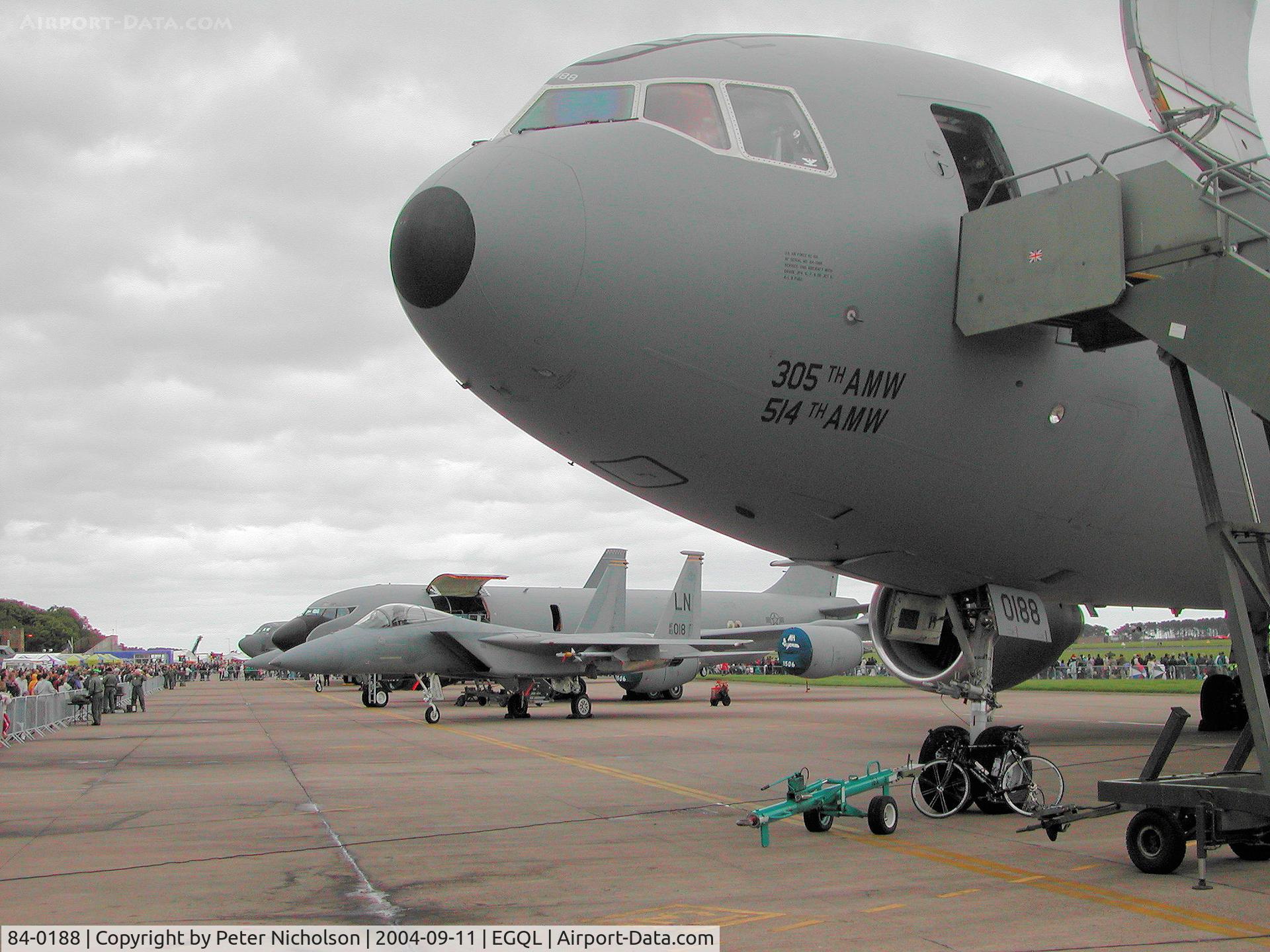 84-0188, 1984 McDonnell Douglas KC-10A Extender C/N 48227, KC-10A Extender, callsign Opec 78, of McGuire AFB's 305th Air Mobility Wing on display at the 2004 RAF Leuchars Airshow.
