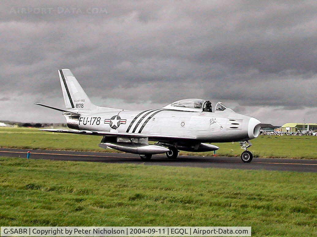 G-SABR, 1948 North American F-86A Sabre C/N 151-083 (151-43547), F-86A Sabre in action at the 2004 RAF Leuchars Airshow.