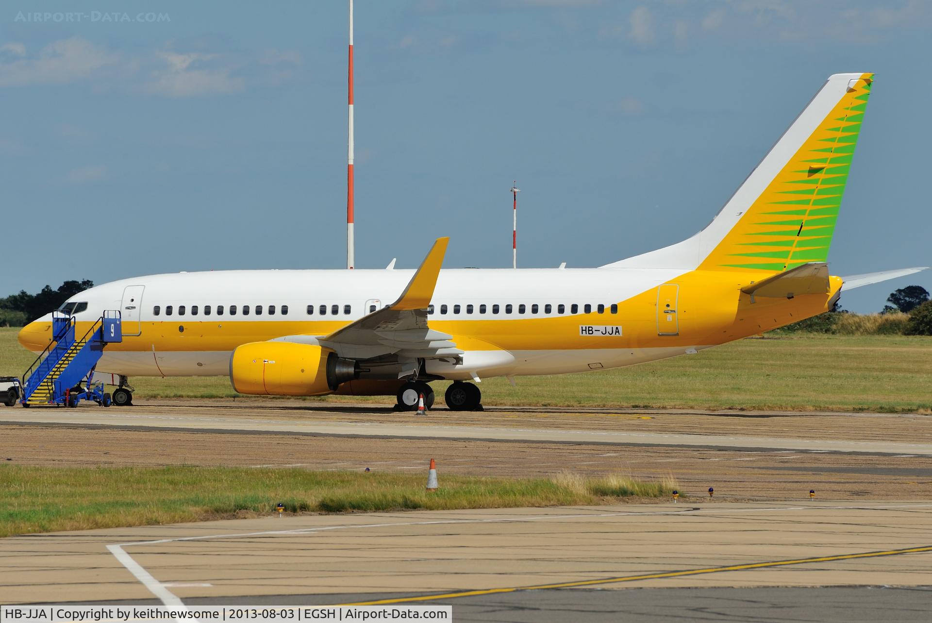 HB-JJA, 2005 Boeing 737-7AK BBJ C/N 34303, With new colour scheme ??