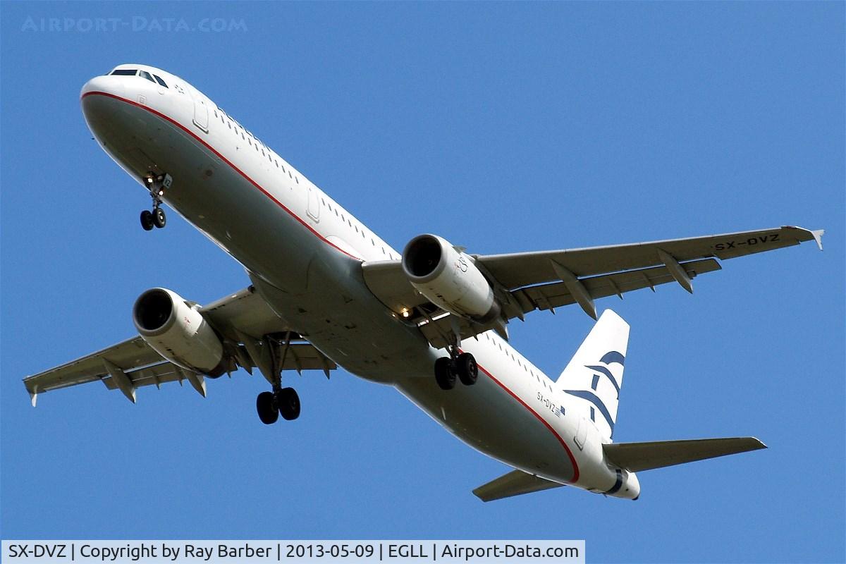 SX-DVZ, 2009 Airbus A321-231 C/N 3820, Airbus A321-211 [3820] (Aegean Airlines) Home~G 09/05/2013. On approach 27R.