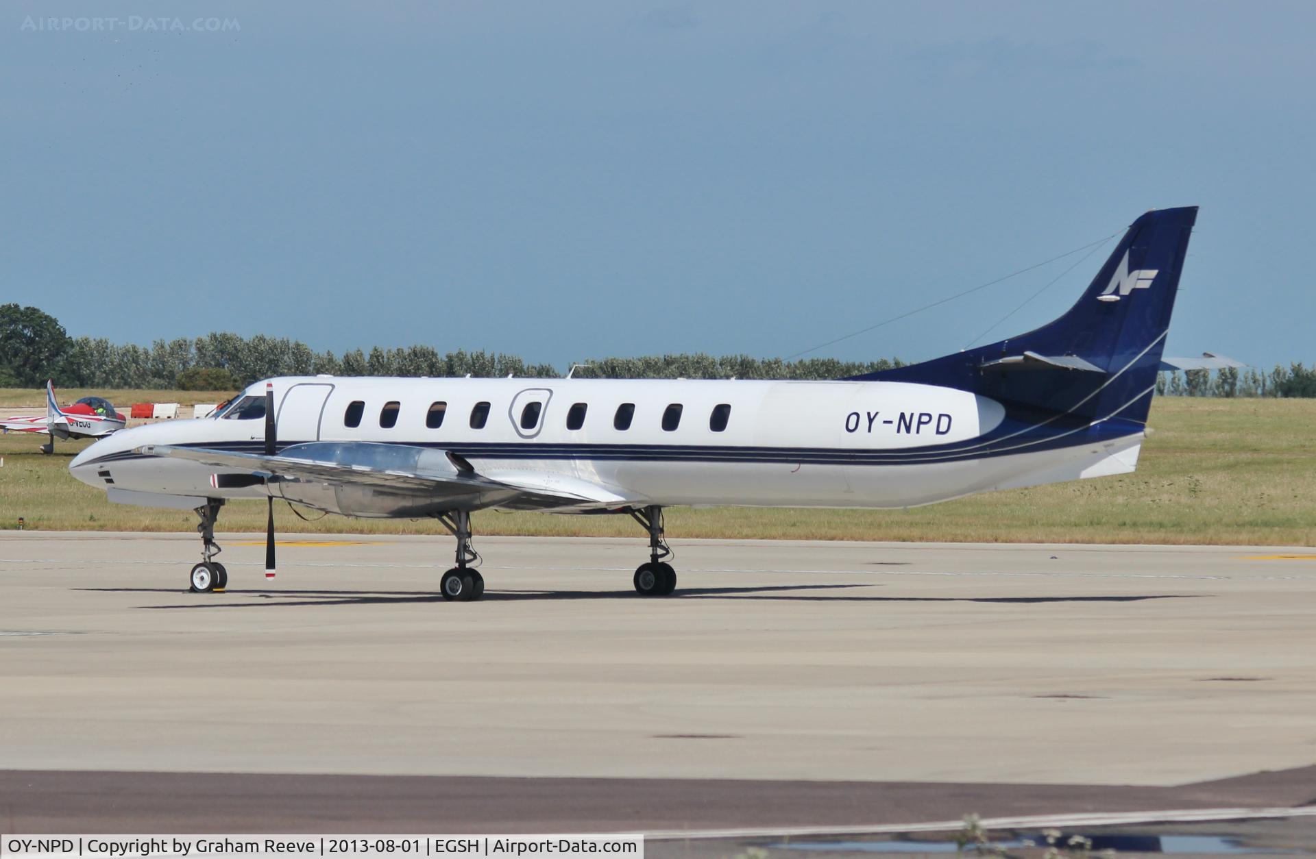 OY-NPD, 1994 Fairchild SA-227DC Metro 23 C/N DC-865B, Parked at Norwich.
