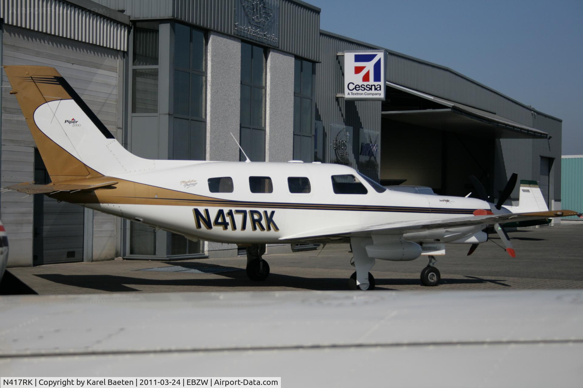 N417RK, 1999 Piper PA-46-350P Malibu Mirage C/N 4636249, shot@EBZW