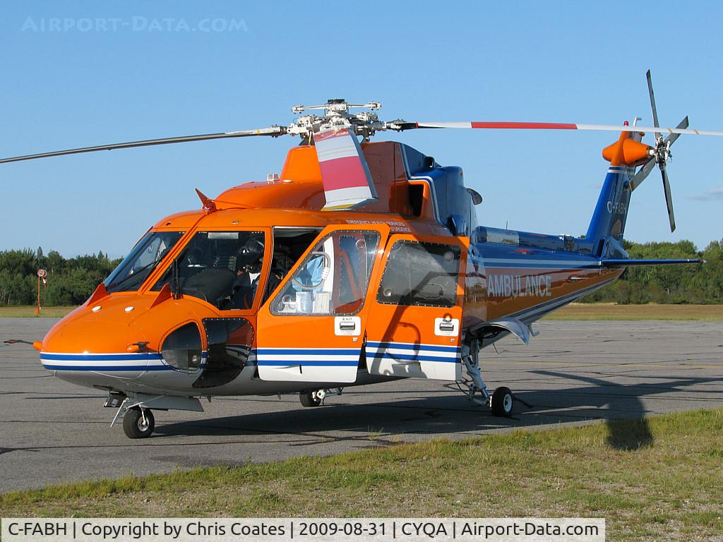 C-FABH, 1985 Sikorsky S-76A C/N 760271, The crew of this medevac helicopter just climbed on board in response to their next mission.
