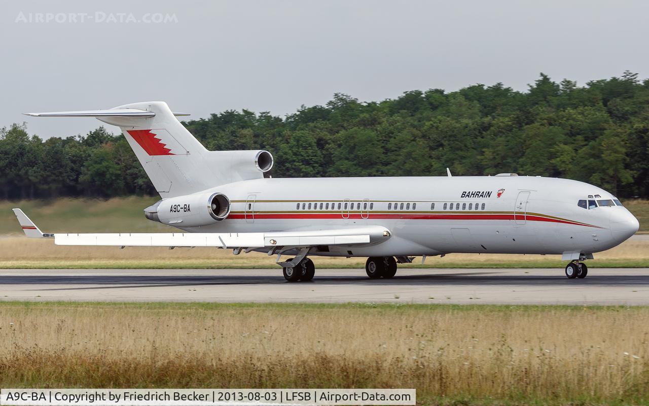 A9C-BA, 1980 Boeing 727-2M7 C/N 21824, departure from Basel