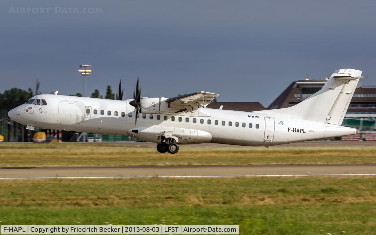 F-HAPL, 2000 ATR 72-212A C/N 654, departure from Staßbourg