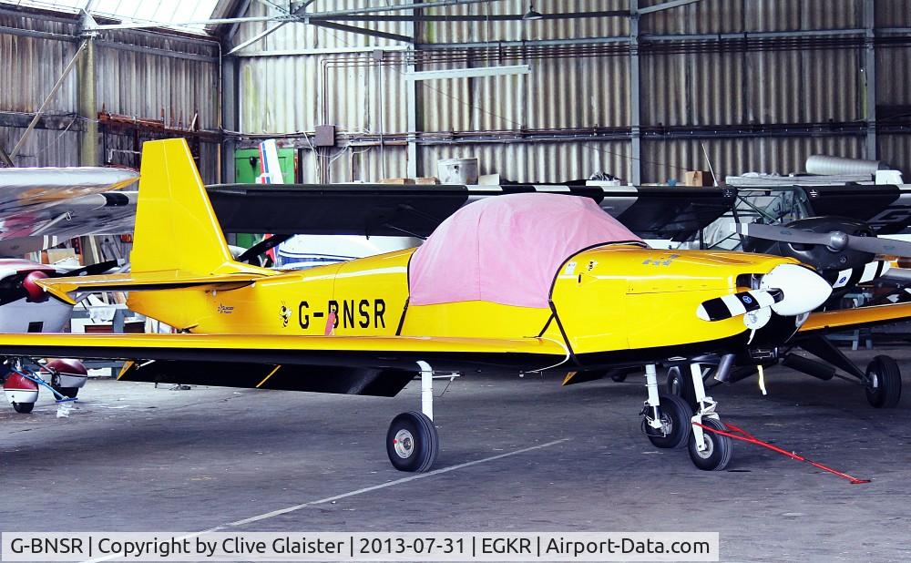 G-BNSR, 1987 Slingsby T-67M Firefly Mk2 C/N 2047, Originally owned to, Hunting Aviation Ltd in May 1998 and
currently with and a trustee of, Slingsby SR Group since May 2006