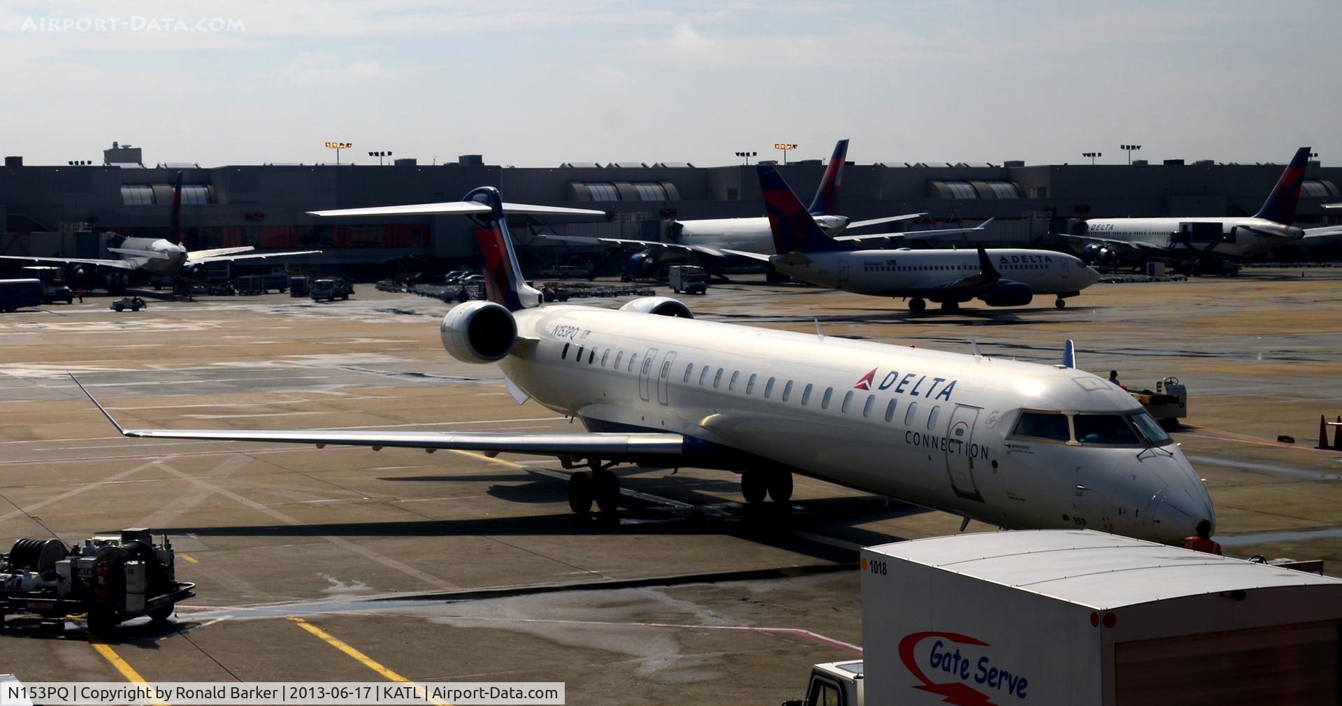 N153PQ, 2007 Bombardier CRJ-900ER (CL-600-2D24) C/N 15153, At the gate ATL