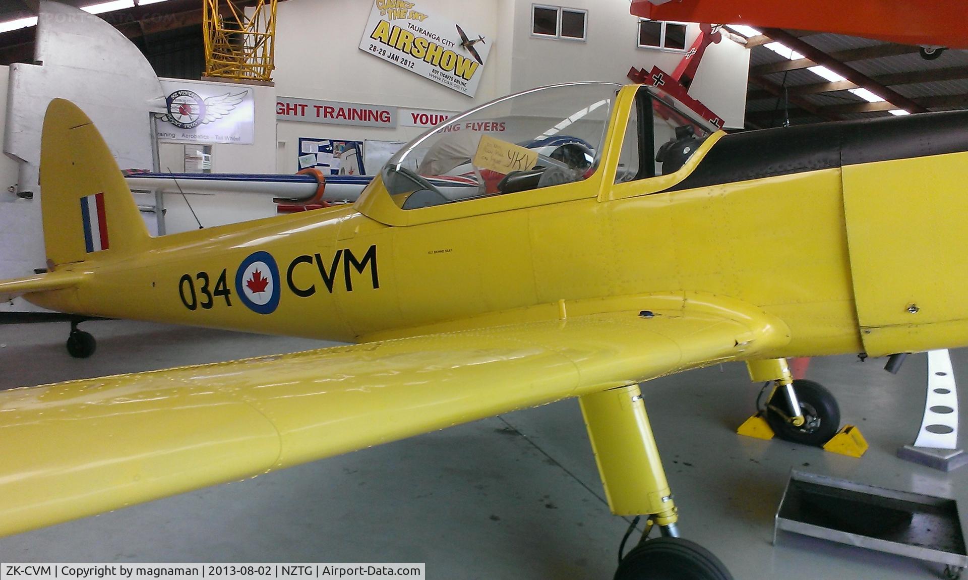 ZK-CVM, De Havilland Canada DHC-1A-1 Chipmunk C/N 34, Saw this at ardmore in the summer - nice old trainer.