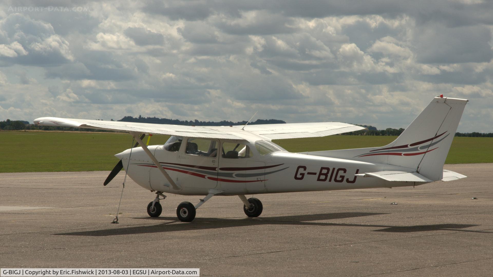G-BIGJ, 1973 Reims F172M Skyhawk Skyhawk C/N 0936, 1. G-BIGJ visiting Duxford Airfield.
