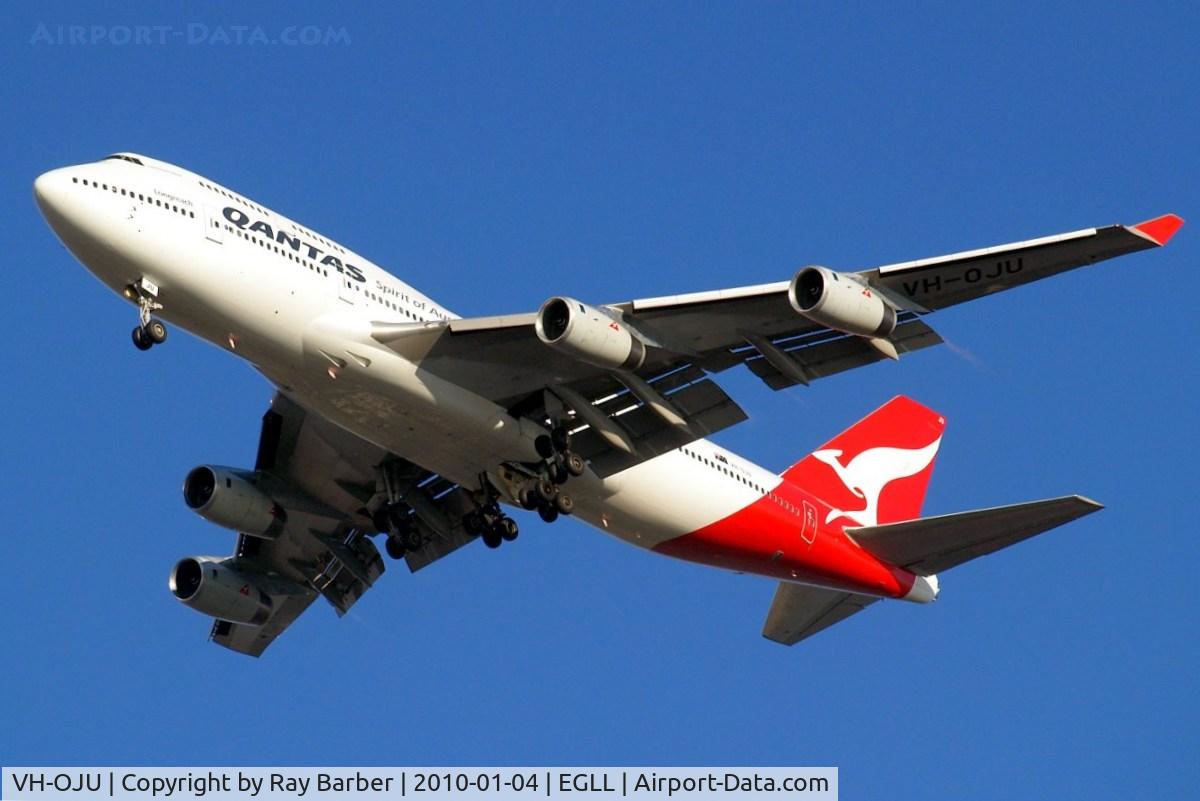 VH-OJU, 1999 Boeing 747-438 C/N 25566, Boeing 747-438 [25566] (QANTAS) Home~G 04/01/2010 .On approach 27R