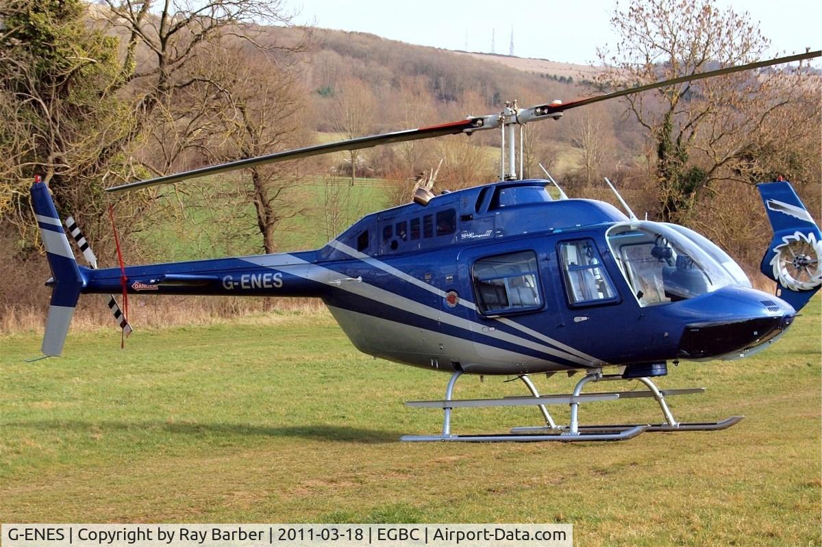 G-ENES, 2006 Bell 206B-3 Jet Ranger III C/N 4601, Bell 206B3 Jet Ranger III [4601] Cheltenham Racecourse~G 18/03/2011
