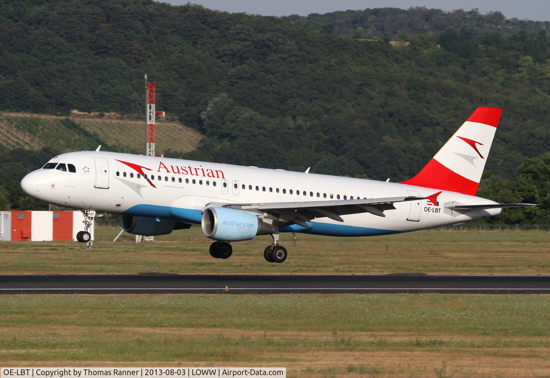 OE-LBT, 2000 Airbus A320-214 C/N 1387, Austrian A320