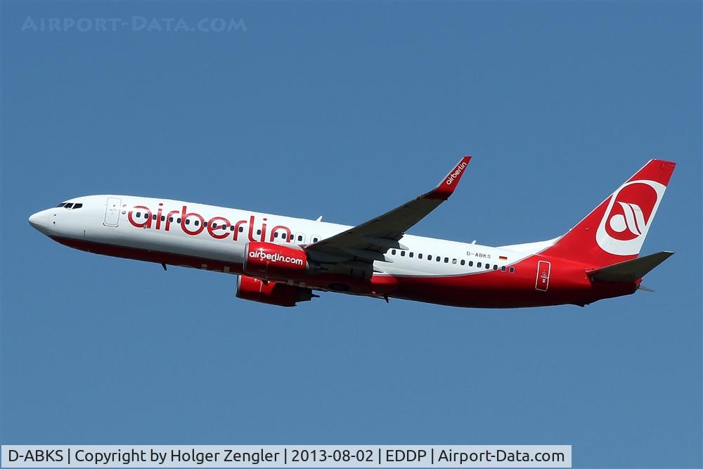 D-ABKS, 2011 Boeing 737-86J C/N 36880, Westbound take-off with destination PMI....