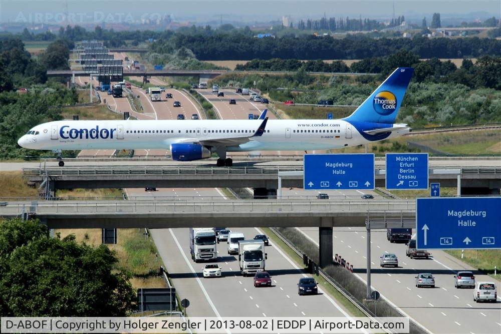 D-ABOF, 1999 Boeing 757-330 C/N 29013, Arrival from AYT on taxi to apron 1 via twy A1 ....