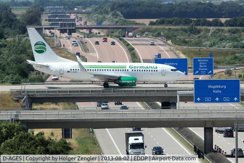 D-AGES, 1998 Boeing 737-75B C/N 28108, Old fellow in new levery on twy A1......