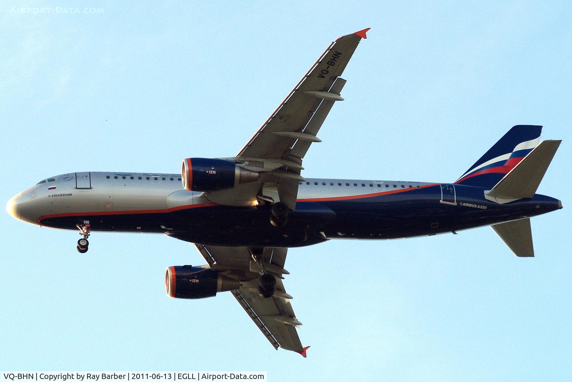 VQ-BHN, 2010 Airbus A320-214 C/N 4498, Airbus A320-214 [4498] (Aeroflot Russian Airlines) Home~G 13/06/2011