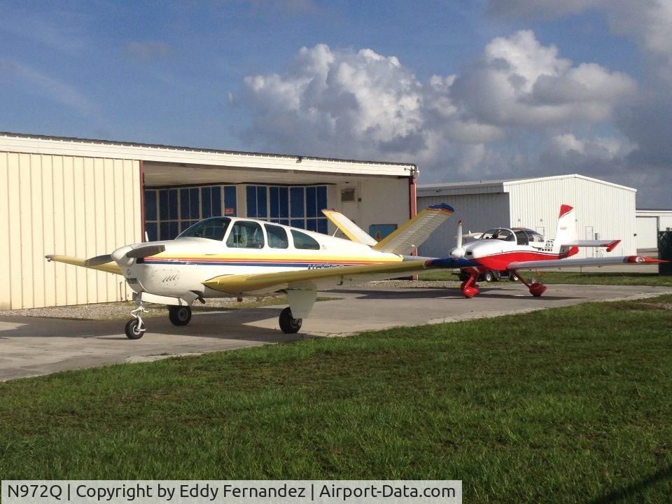 N972Q, 1961 Beech P35 Bonanza C/N D-6851, KHWO taken prior to flight of two with RV9A.
