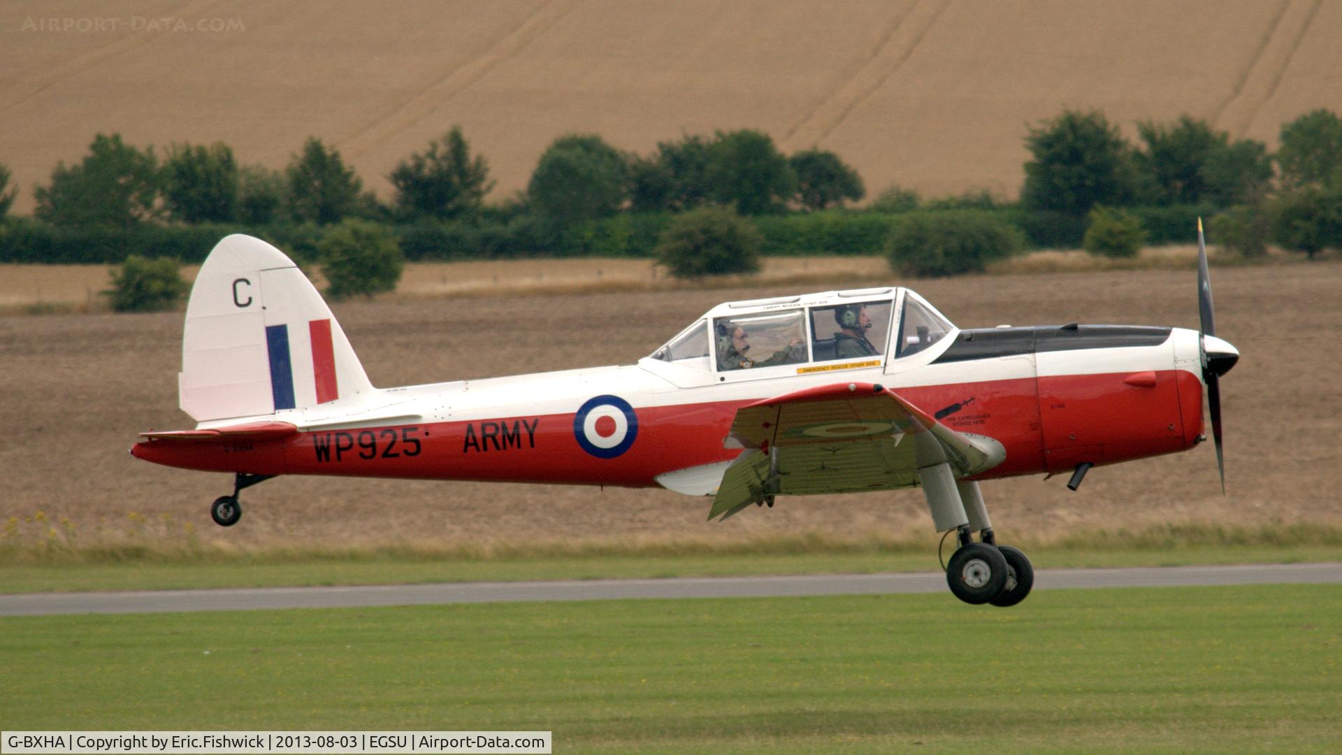 G-BXHA, 1952 De Havilland DHC-1 Chipmunk T.10 C/N C1/0801, 42.  WP925 visiting Duxford Airfield.