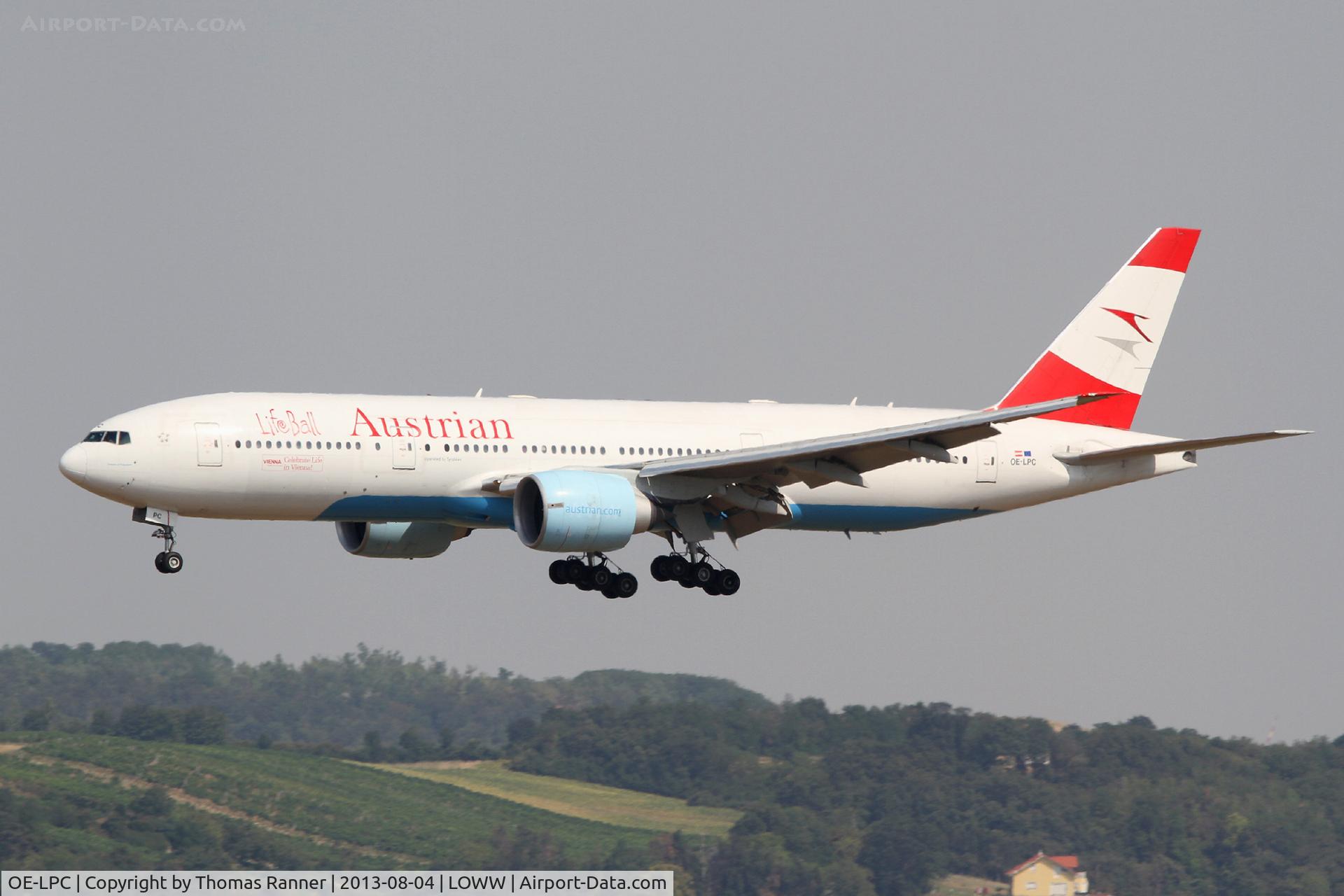 OE-LPC, 2002 Boeing 777-2Z9/ER C/N 29313, Austrian B777