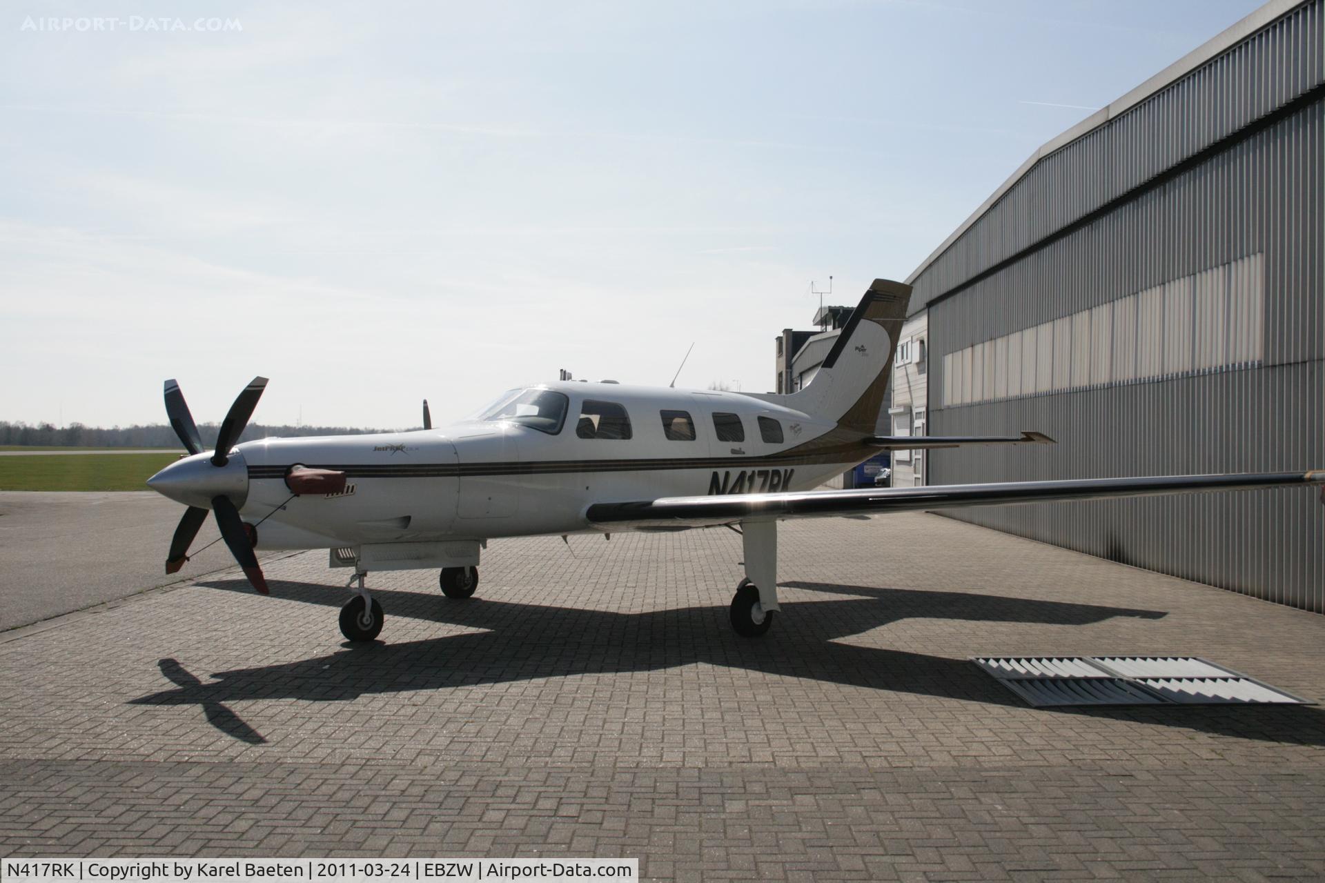 N417RK, 1999 Piper PA-46-350P Malibu Mirage C/N 4636249, jetpropDLX on maintenance @EBZW