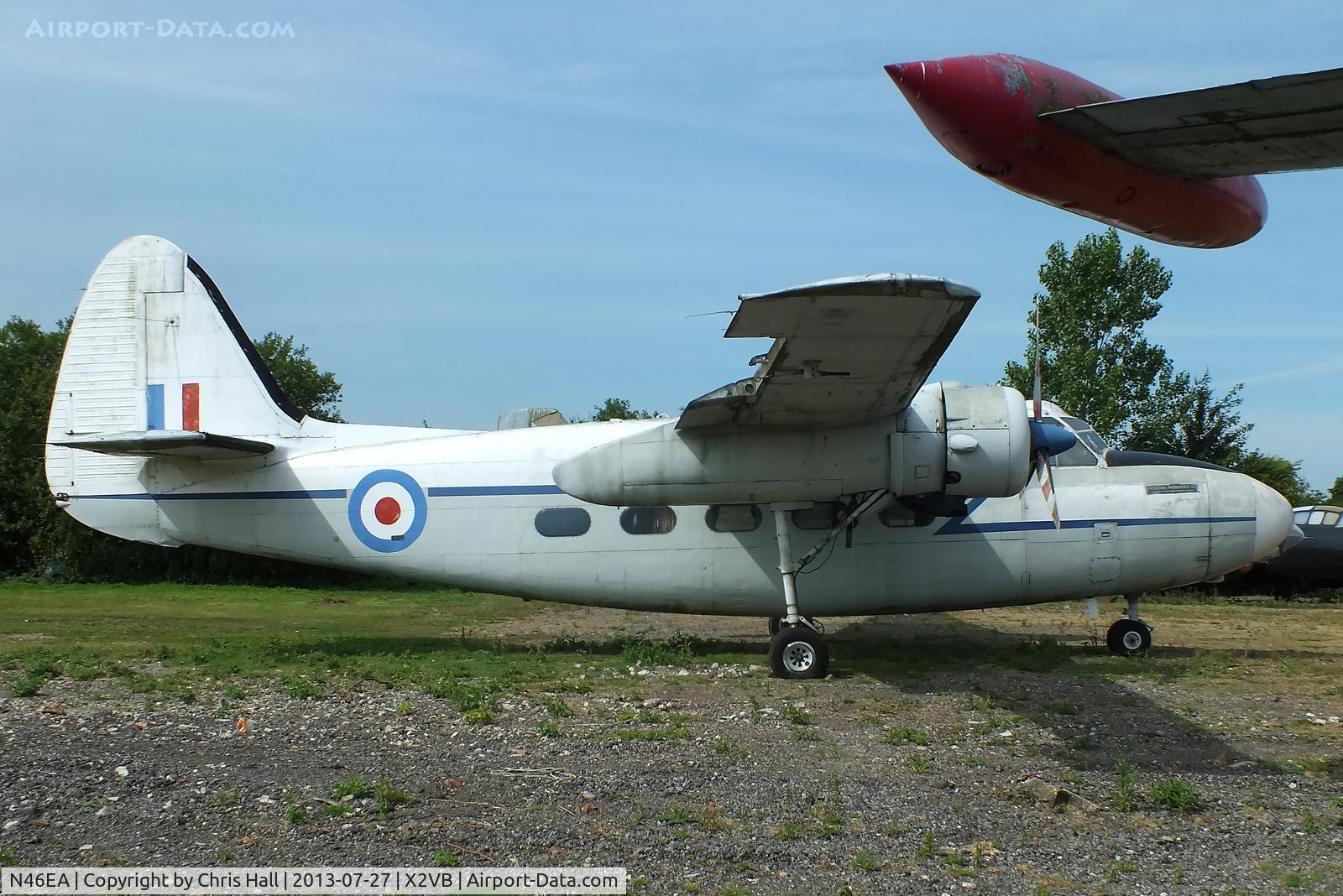 N46EA, 1956 Hunting Percival P-66 Pembroke C1 C/N PAC/66/83, displayed at the Gatwick Aviation Museum