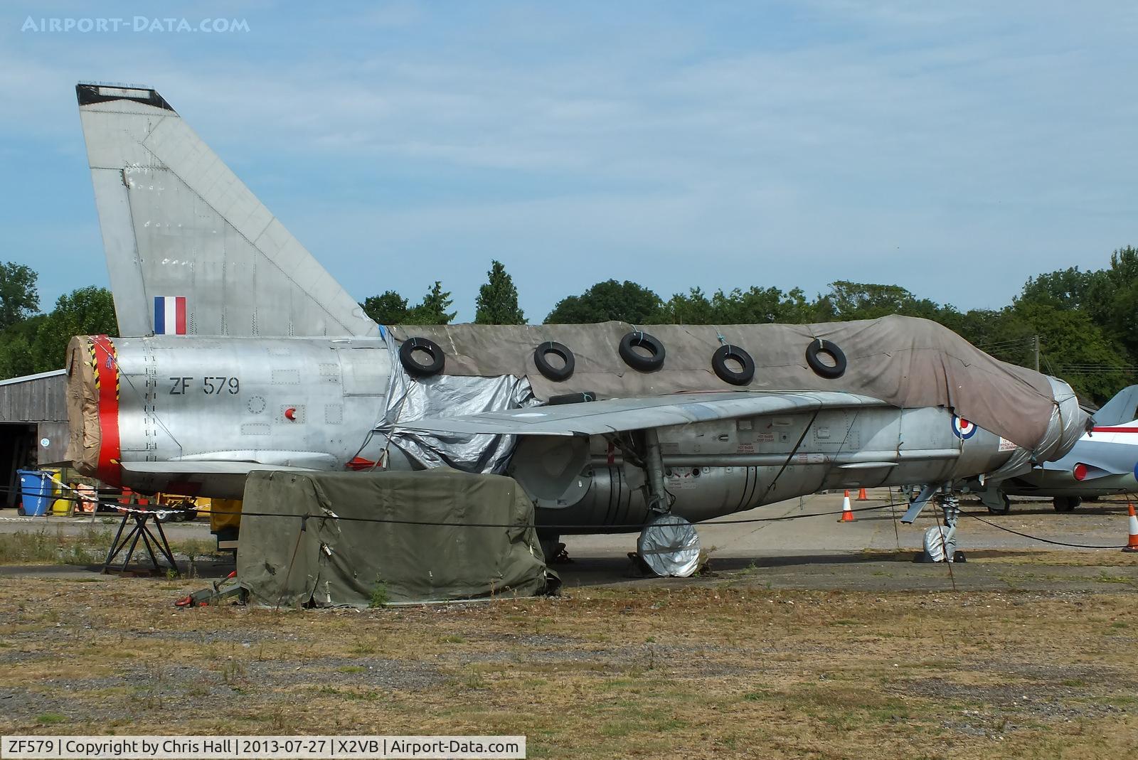 ZF579, 1968 English Electric Lightning F.53 C/N 95276, displayed at the Gatwick Aviation Museum