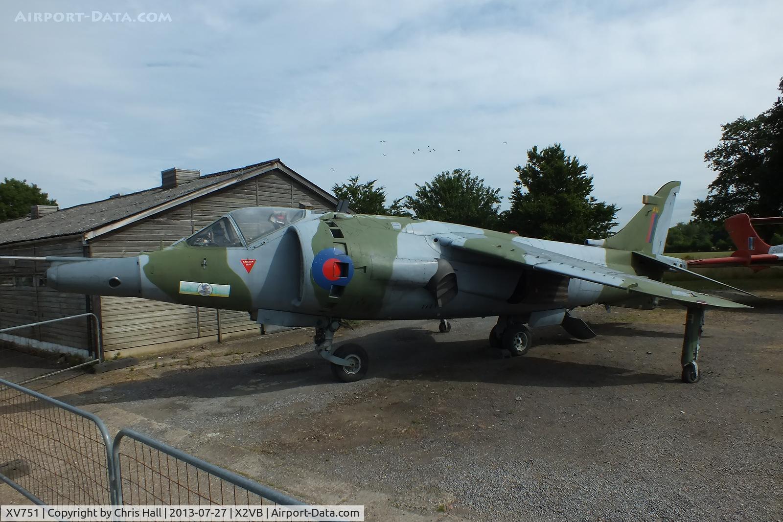 XV751, 1969 Hawker Siddeley Harrier GR.3 C/N 712014, displayed at the Gatwick Aviation Museum