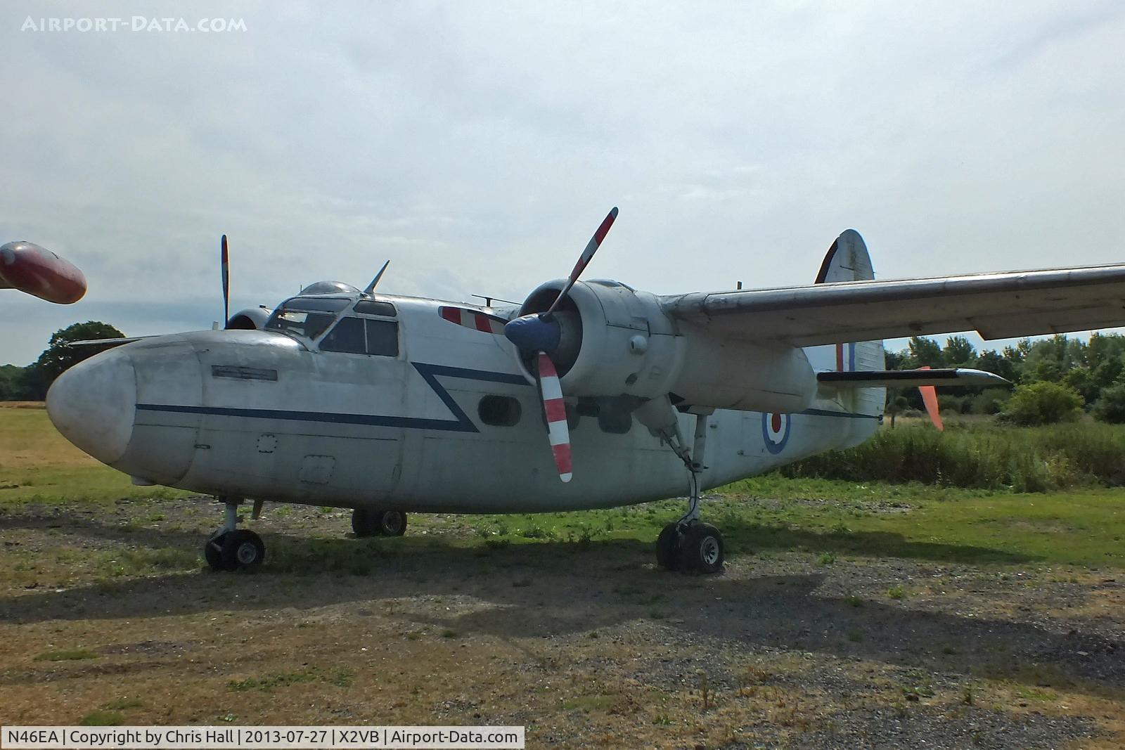 N46EA, 1956 Hunting Percival P-66 Pembroke C1 C/N PAC/66/83, displayed at the Gatwick Aviation Museum
