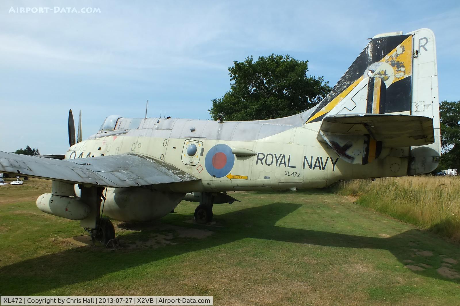 XL472, 1959 Fairey Gannet AEW.3 C/N F9441, displayed at the Gatwick Aviation Museum