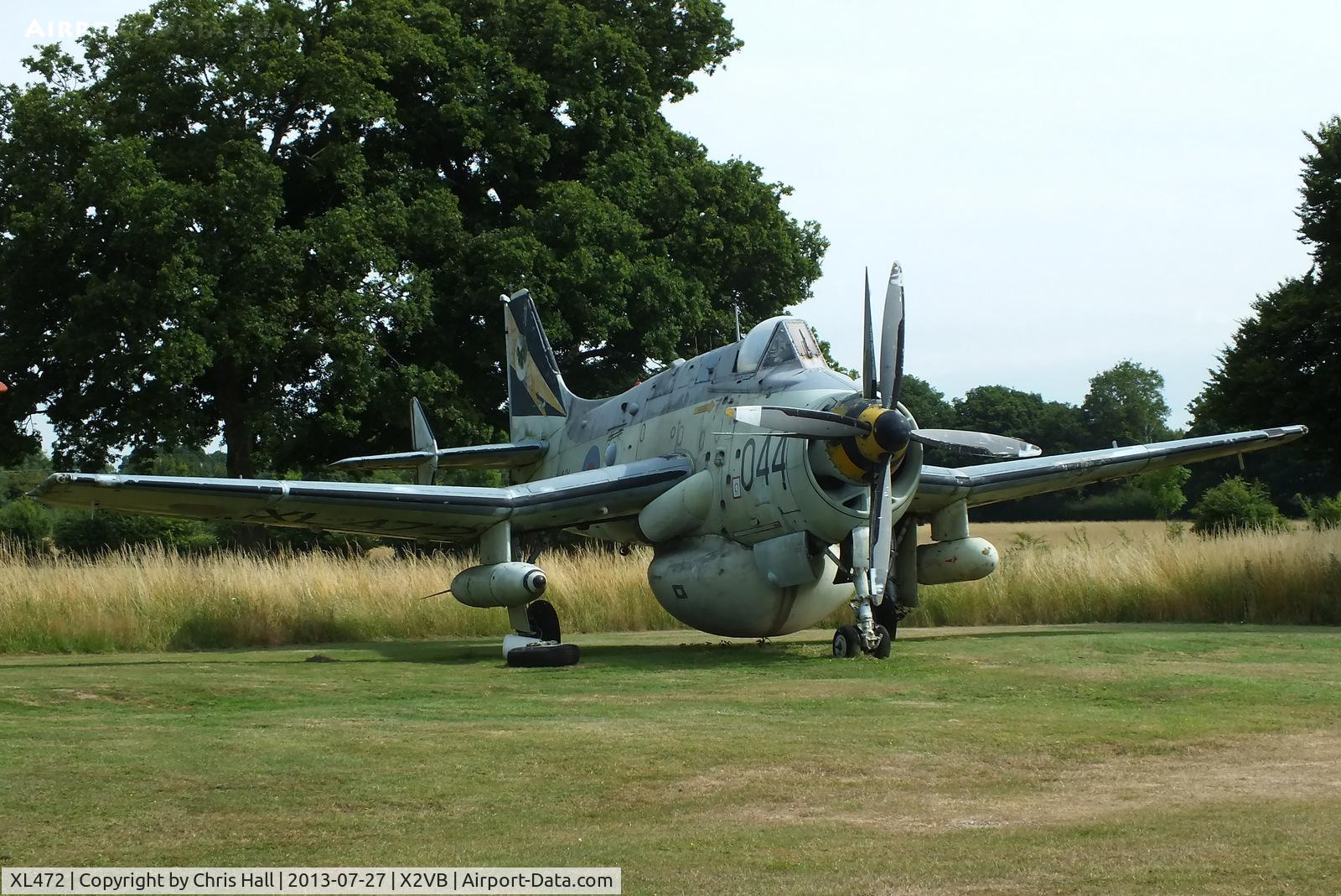 XL472, 1959 Fairey Gannet AEW.3 C/N F9441, displayed at the Gatwick Aviation Museum