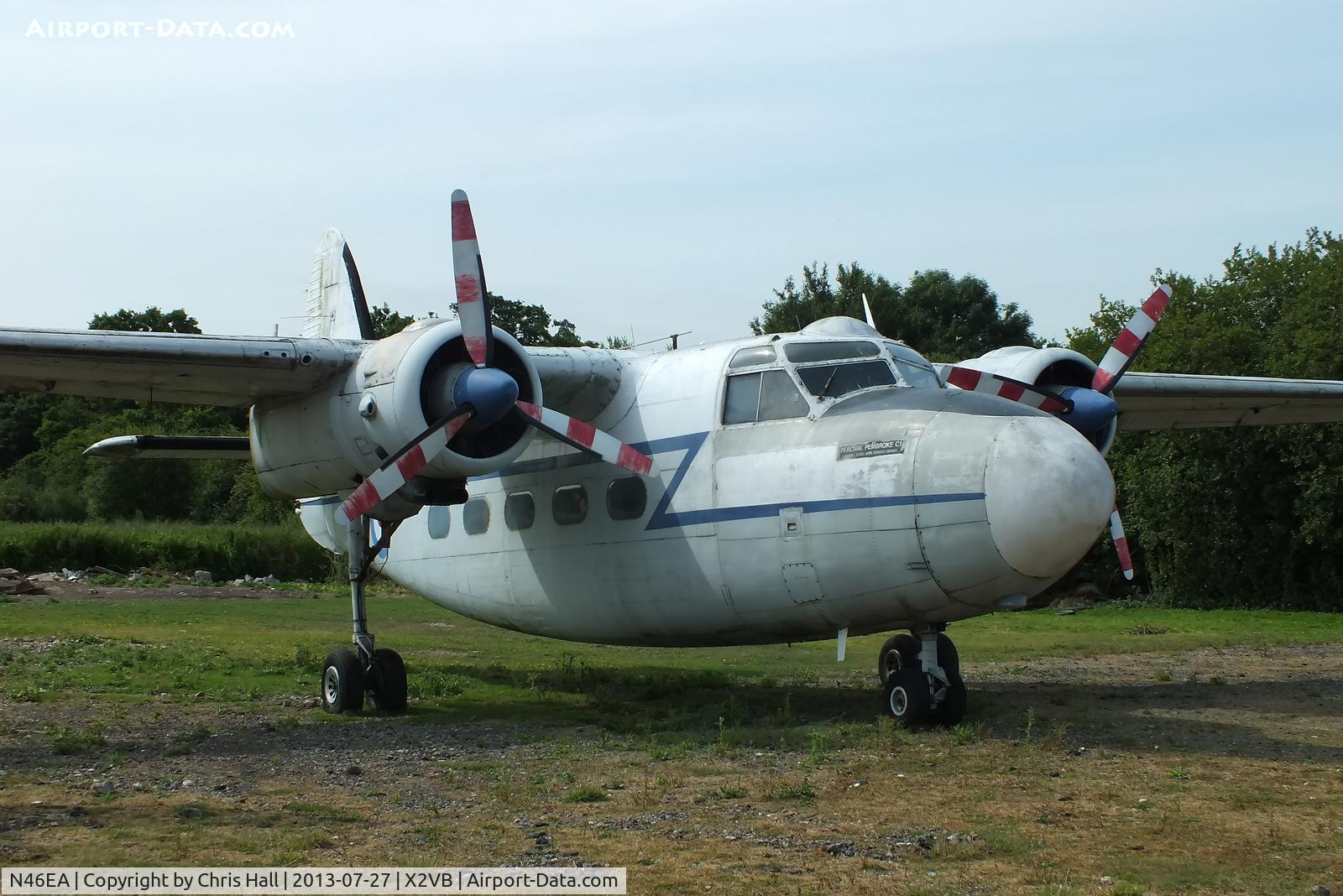 N46EA, 1956 Hunting Percival P-66 Pembroke C1 C/N PAC/66/83, displayed at the Gatwick Aviation Museum