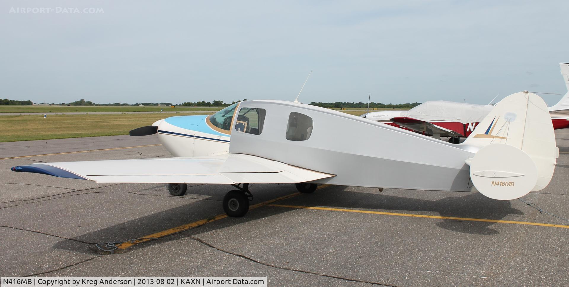N416MB, 1960 Bellanca 14-19-3 Cruisair Senior C/N 4225, Bellanca 14-19-3 Cruisemaster on the line.