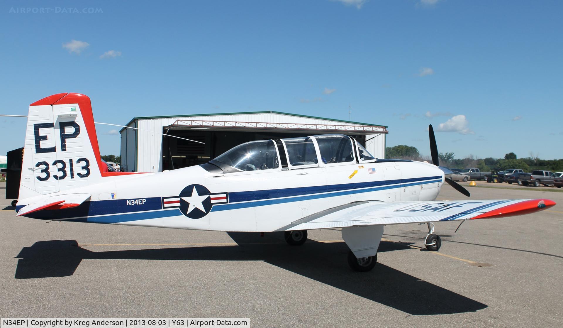 N34EP, Beech T-34-A (A45) Mentor C/N G-74, 2013 Elbow Lake Fly-in