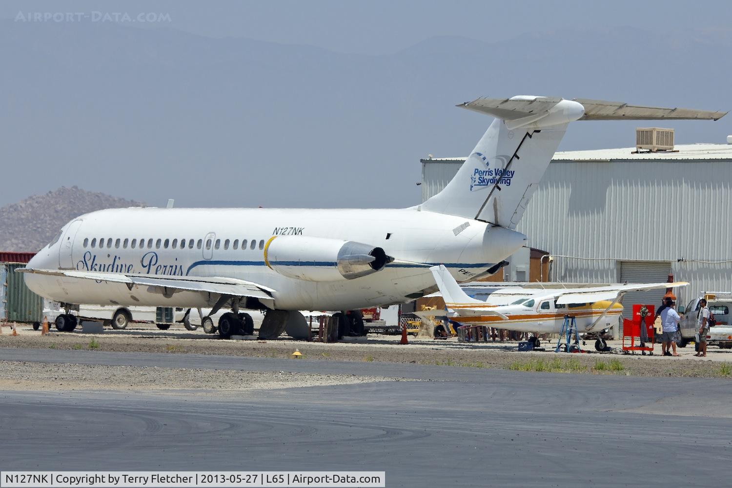 N127NK, 1969 Douglas DC-9-21 C/N 47361, Photographed at Perris Valley Skydive , Perris , CA