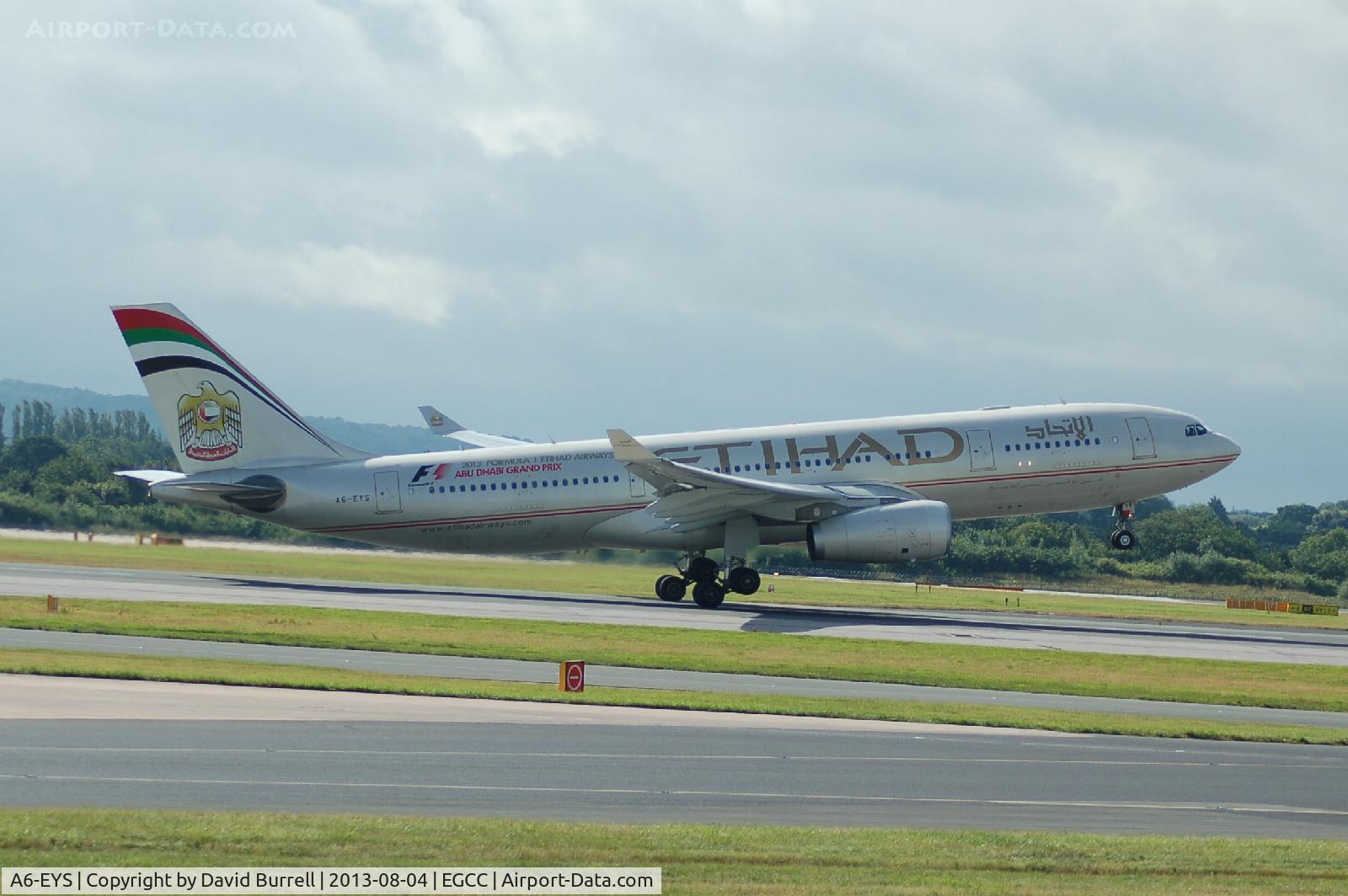 A6-EYS, 2009 Airbus A330-243 C/N 991, Etihad Airbus A330-243 taking off from Manchester Airport.