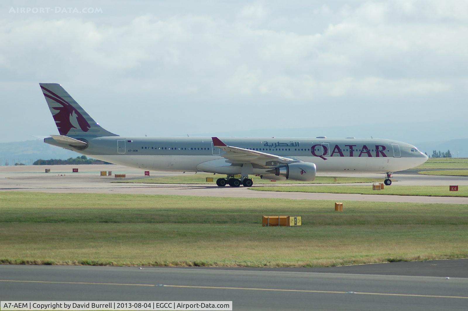 A7-AEM, 2007 Airbus A330-302 C/N 893, Qatar Airlines Airbus A330-302 A7AEM taxiing at Manchester Airport.