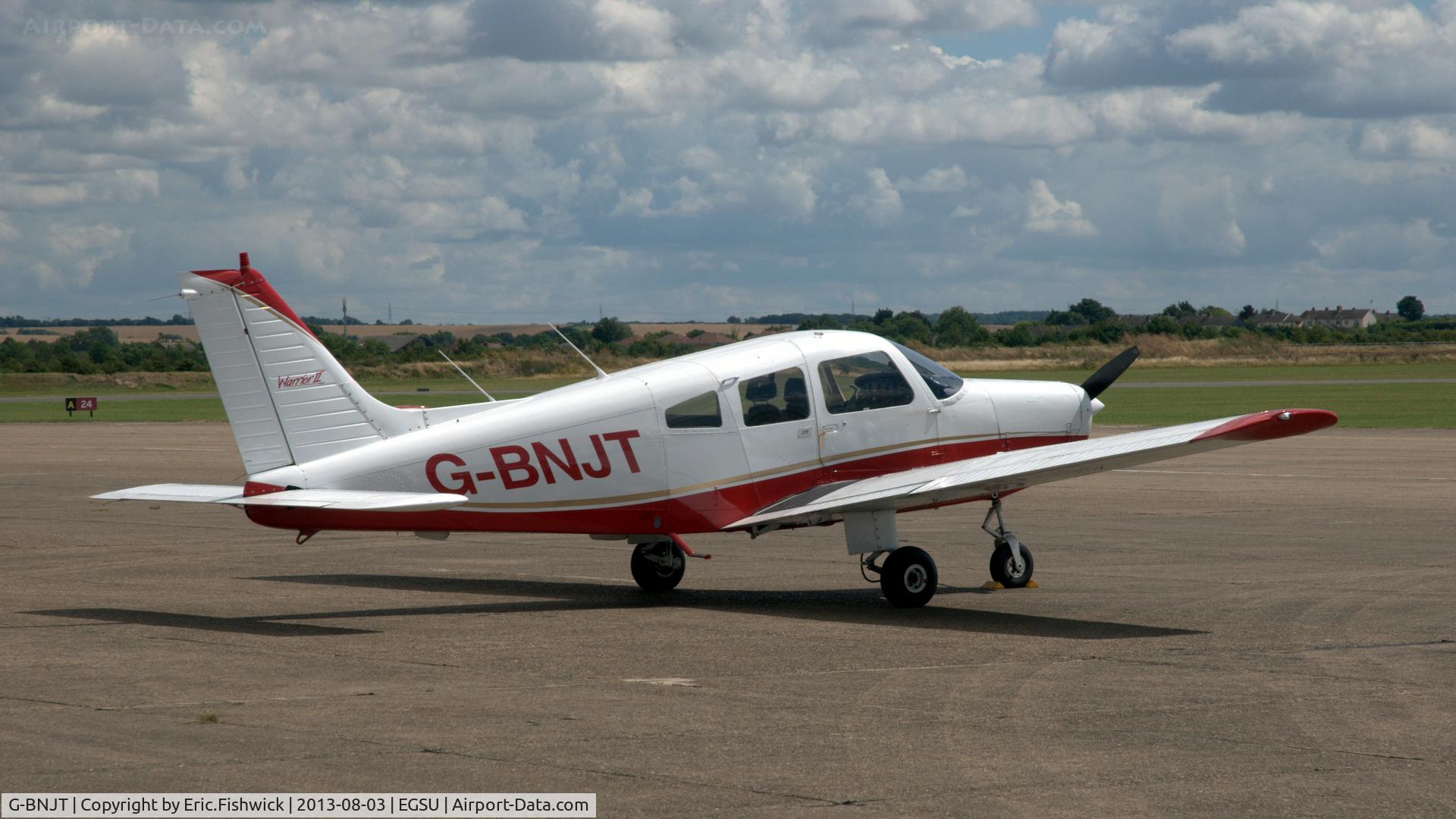 G-BNJT, 1981 Piper PA-28-161 Cherokee Warrior II C/N 28-8116184, 2. G-BNJT visiting Duxford Airfield.